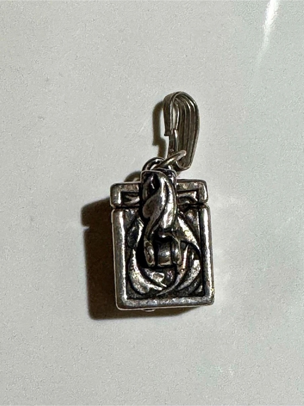 Vintage 925 Sterling Silver Dream Memory Prayer Box Pendant